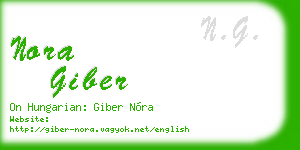 nora giber business card