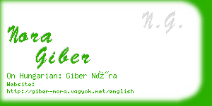 nora giber business card